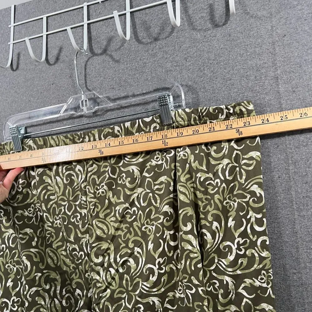 Anybody Lush Jersey Pull On Printed Shorts Olive/Hawaiian Size 2X